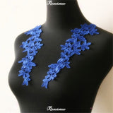 5Pairs/10pcs Lace Flower Appliqué Trims