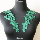 5Pairs/10pcs Lace Flower Appliqué Trims