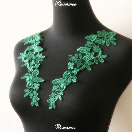 5Pairs/10pcs Lace Flower Appliqué Trims