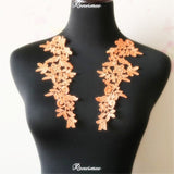 5Pairs/10pcs Lace Flower Appliqué Trims
