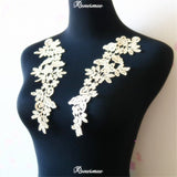 5Pairs/10pcs Lace Flower Appliqué Trims