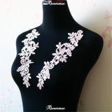 5Pairs/10pcs Lace Flower Appliqué Trims