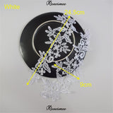5Pairs/10pcs Lace Flower Appliqué Trims