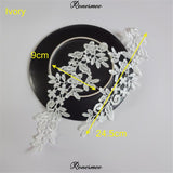5Pairs/10pcs Lace Flower Appliqué Trims