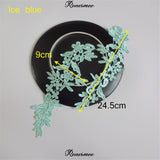 5Pairs/10pcs Lace Flower Appliqué Trims