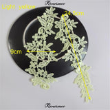 5Pairs/10pcs Lace Flower Appliqué Trims