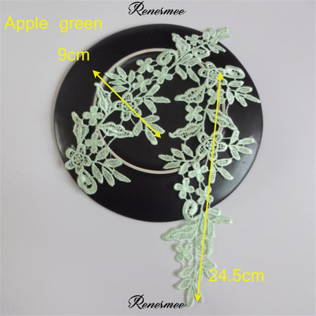 5Pairs/10pcs Lace Flower Appliqué Trims