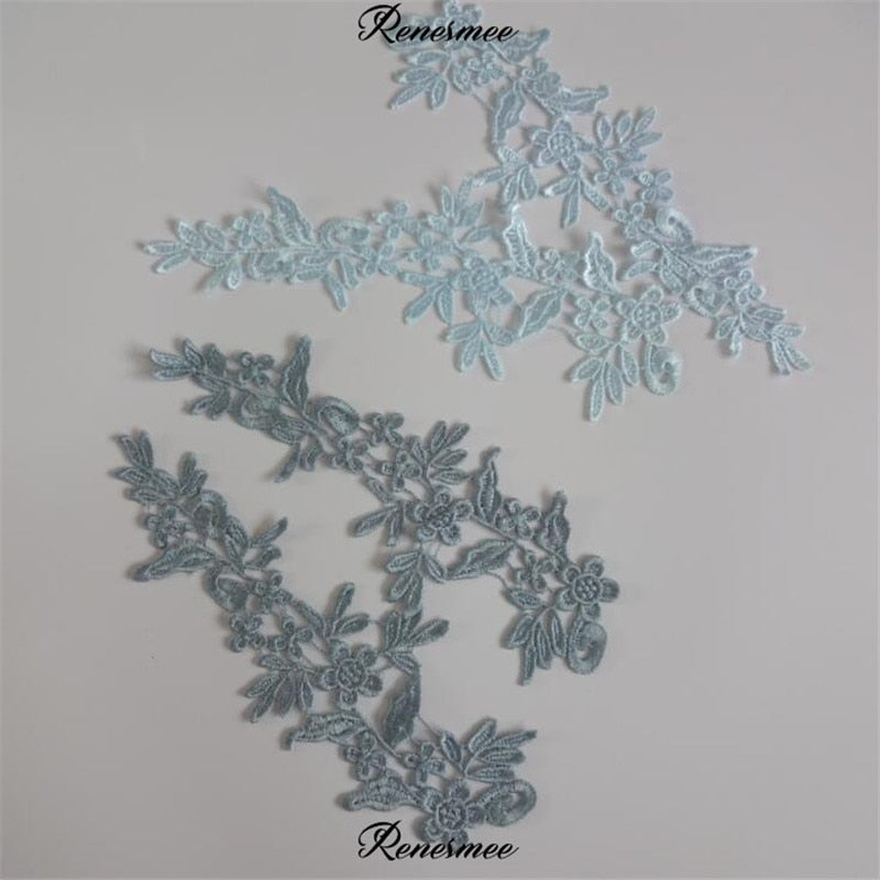 5Pairs/10pcs Lace Flower Appliqué Trims