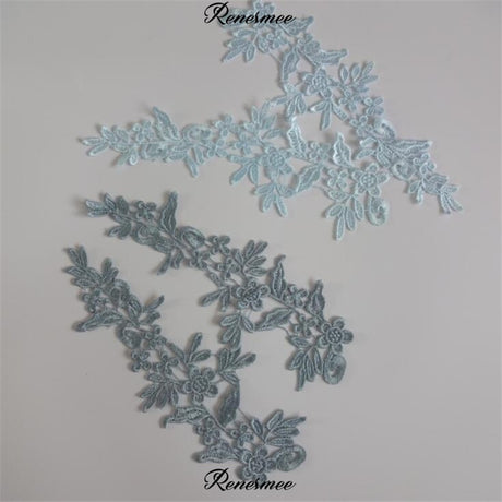 5Pairs/10pcs Lace Flower Appliqué Trims
