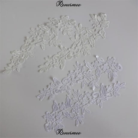 5Pairs/10pcs Lace Flower Appliqué Trims