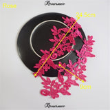 5Pairs/10pcs Lace Flower Appliqué Trims