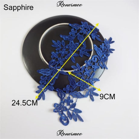 5Pairs/10pcs Lace Flower Appliqué Trims