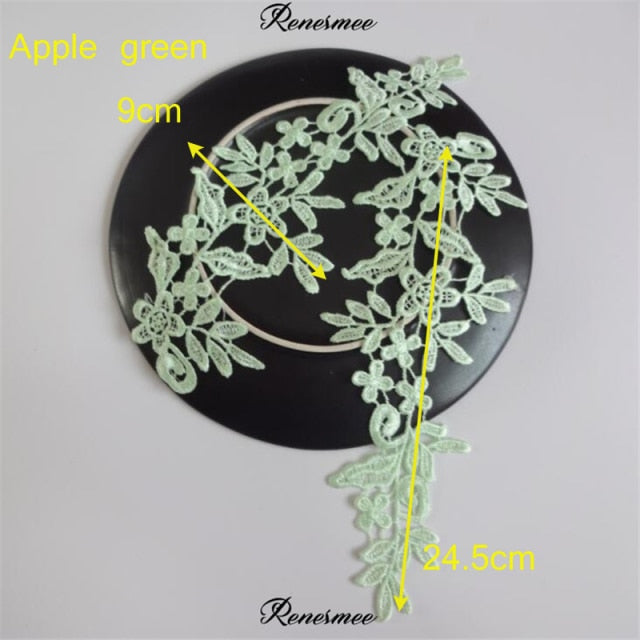 5Pairs/10pcs Lace Flower Appliqué Trims