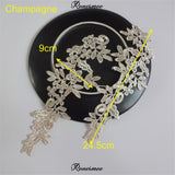5Pairs/10pcs Lace Flower Appliqué Trims