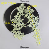 5Pairs/10pcs Lace Flower Appliqué Trims