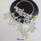 5Pairs/10pcs Lace Flower Appliqué Trims