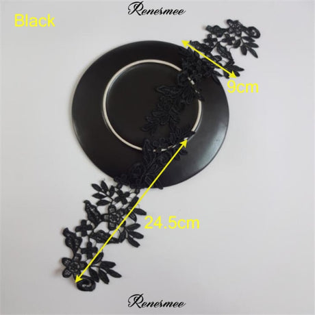 5Pairs/10pcs Lace Flower Appliqué Trims