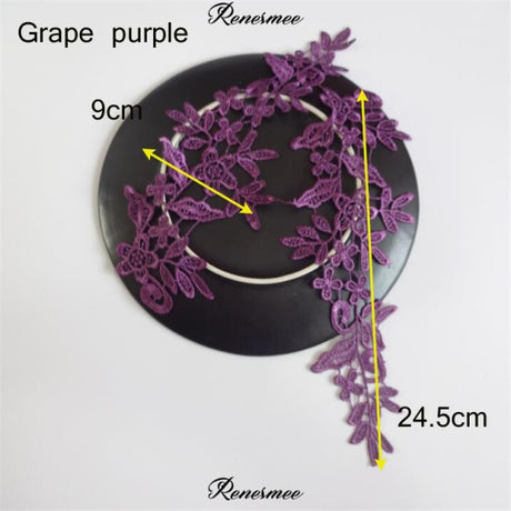 5Pairs/10pcs Lace Flower Appliqué Trims