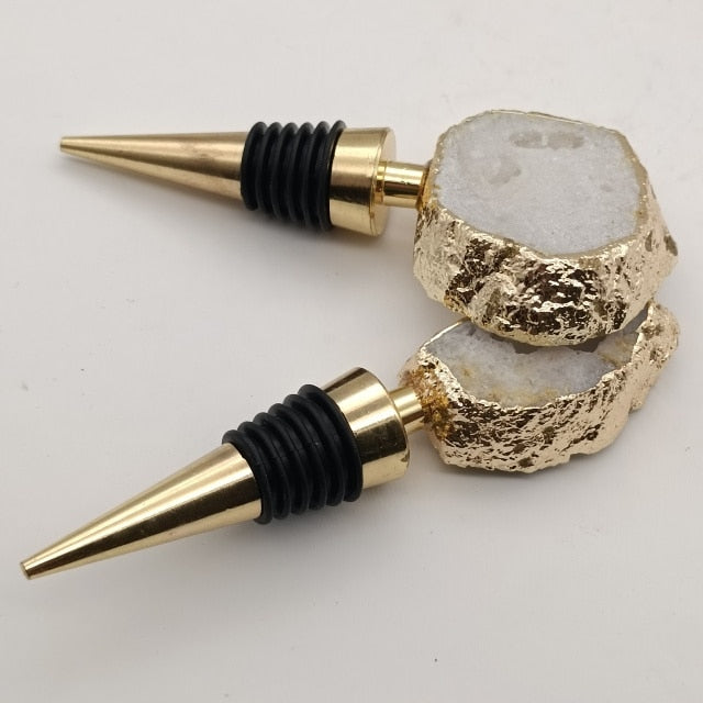 Natural Crystal Agate Wine Bottle Stopper