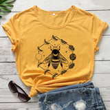 Mystical Moon Phases Bee T-shirt