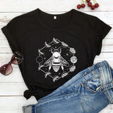 Mystical Moon Phases Bee T-shirt