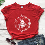 Mystical Moon Phases Bee T-shirt