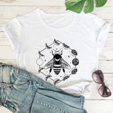 Mystical Moon Phases Bee T-shirt