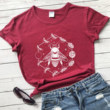 Mystical Moon Phases Bee T-shirt