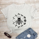 Mystical Moon Phases Bee T-shirt
