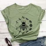 Mystical Moon Phases Bee T-shirt