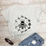 Mystical Moon Phases Bee T-shirt