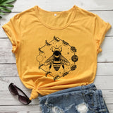 Mystical Moon Phases Bee T-shirt