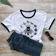 Mystical Moon Phases Bee T-shirt