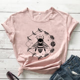 Mystical Moon Phases Bee T-shirt