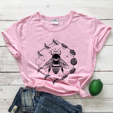 Mystical Moon Phases Bee T-shirt
