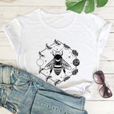 Mystical Moon Phases Bee T-shirt