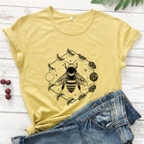 Mystical Moon Phases Bee T-shirt