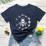 Mystical Moon Phases Bee T-shirt