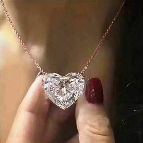 Big Heart Pendant Necklaces Six Colours