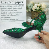 Wickedly Green Crystal Party Shoes and Matching Purse