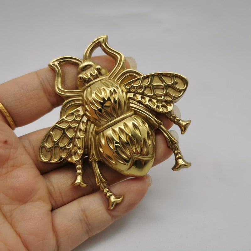 Golden Bee Drawer Cabinet Door Handle Solid Brass Wardrobe Furniture Knob