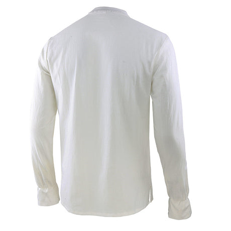 Men Medieval Lace-Up Shirt Knight Shirt Viking Pirate Cosplay Costume