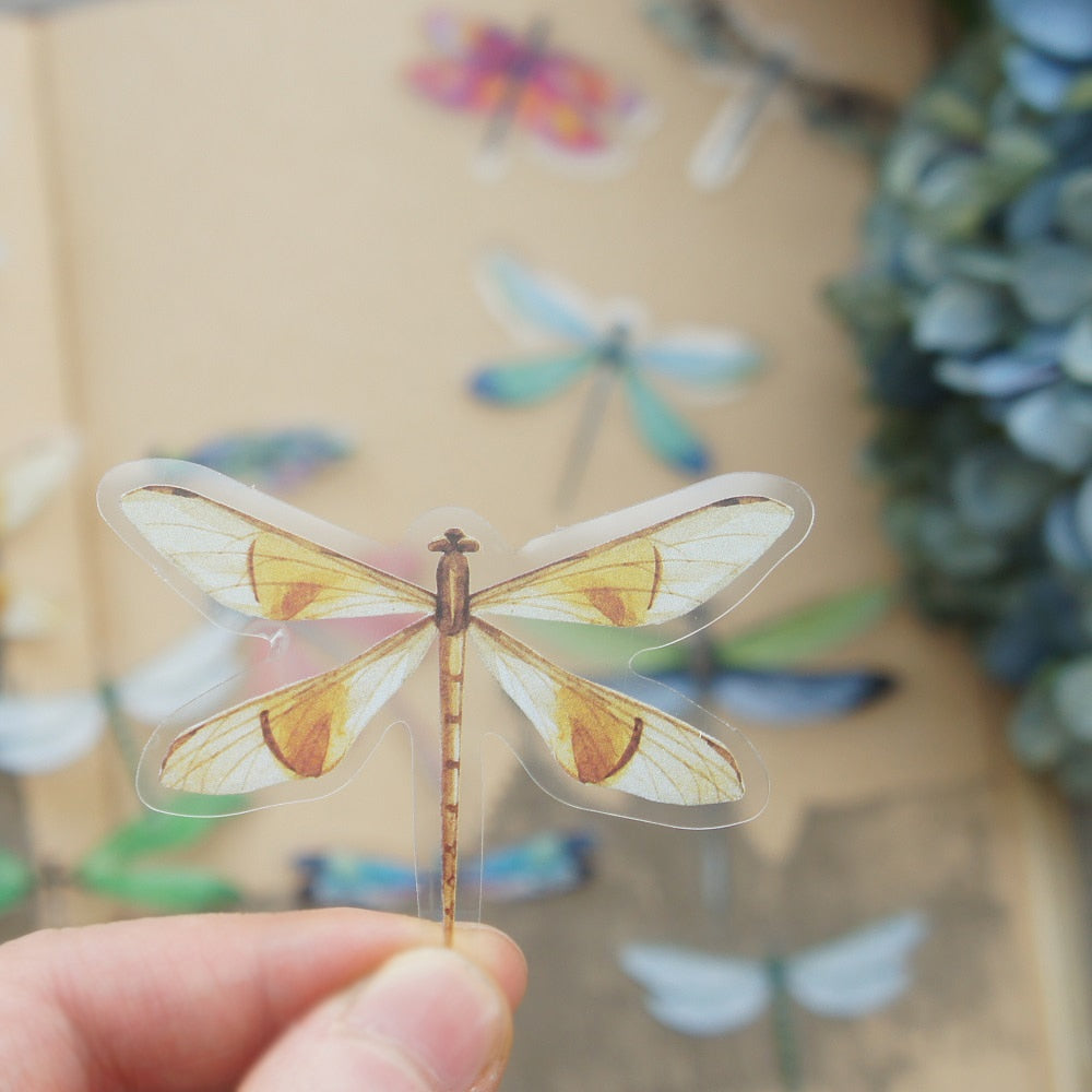 38pcs Mixed Dragonfly PVC Stickers Scrapbooking DIY Crafts