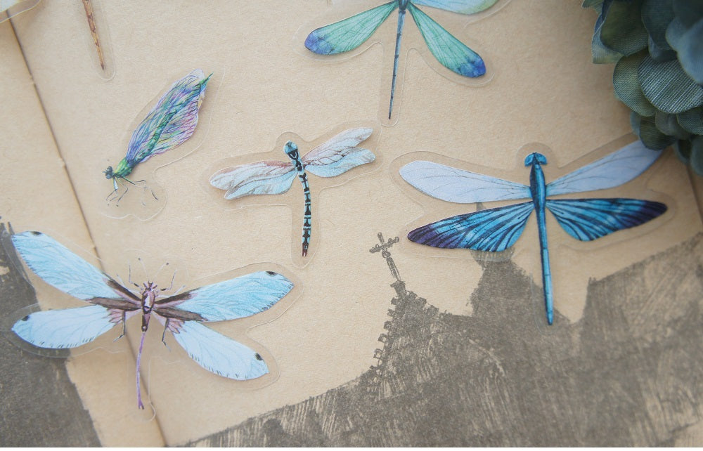38pcs Mixed Dragonfly PVC Stickers Scrapbooking DIY Crafts