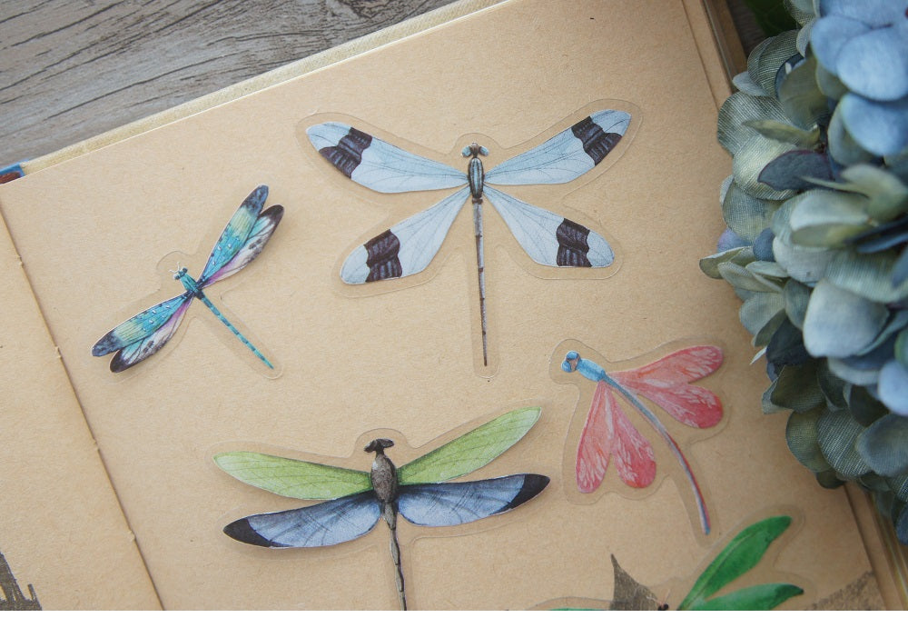 38pcs Mixed Dragonfly PVC Stickers Scrapbooking DIY Crafts