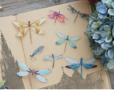 38pcs Mixed Dragonfly PVC Stickers Scrapbooking DIY Crafts