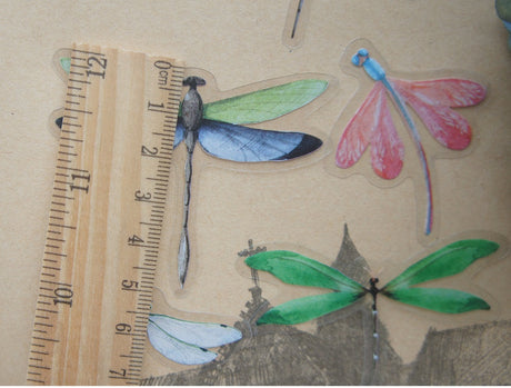 38pcs Mixed Dragonfly PVC Stickers Scrapbooking DIY Crafts