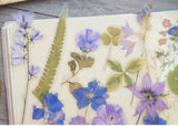 38pcs Purple Flower Orchid Wildflowers PVC Stickers Scrapbooking Craft