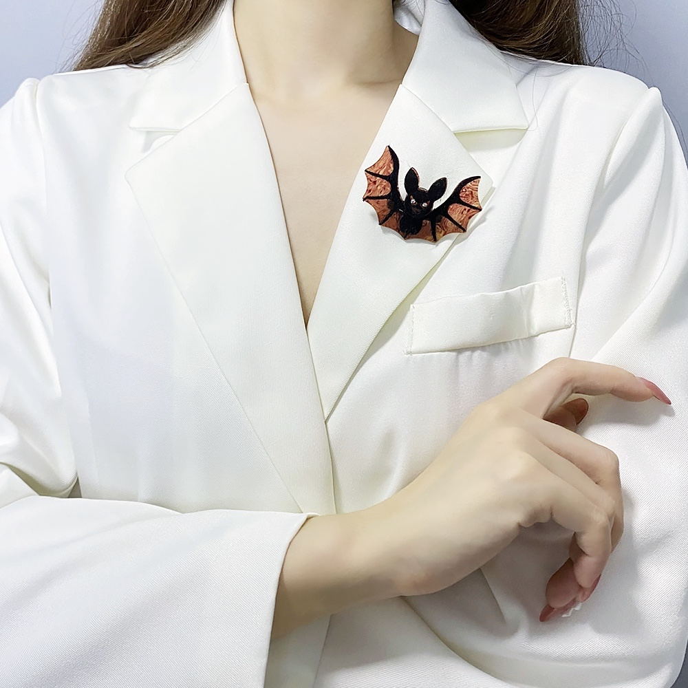 Woodland Badass Bat Acrylic Brooch