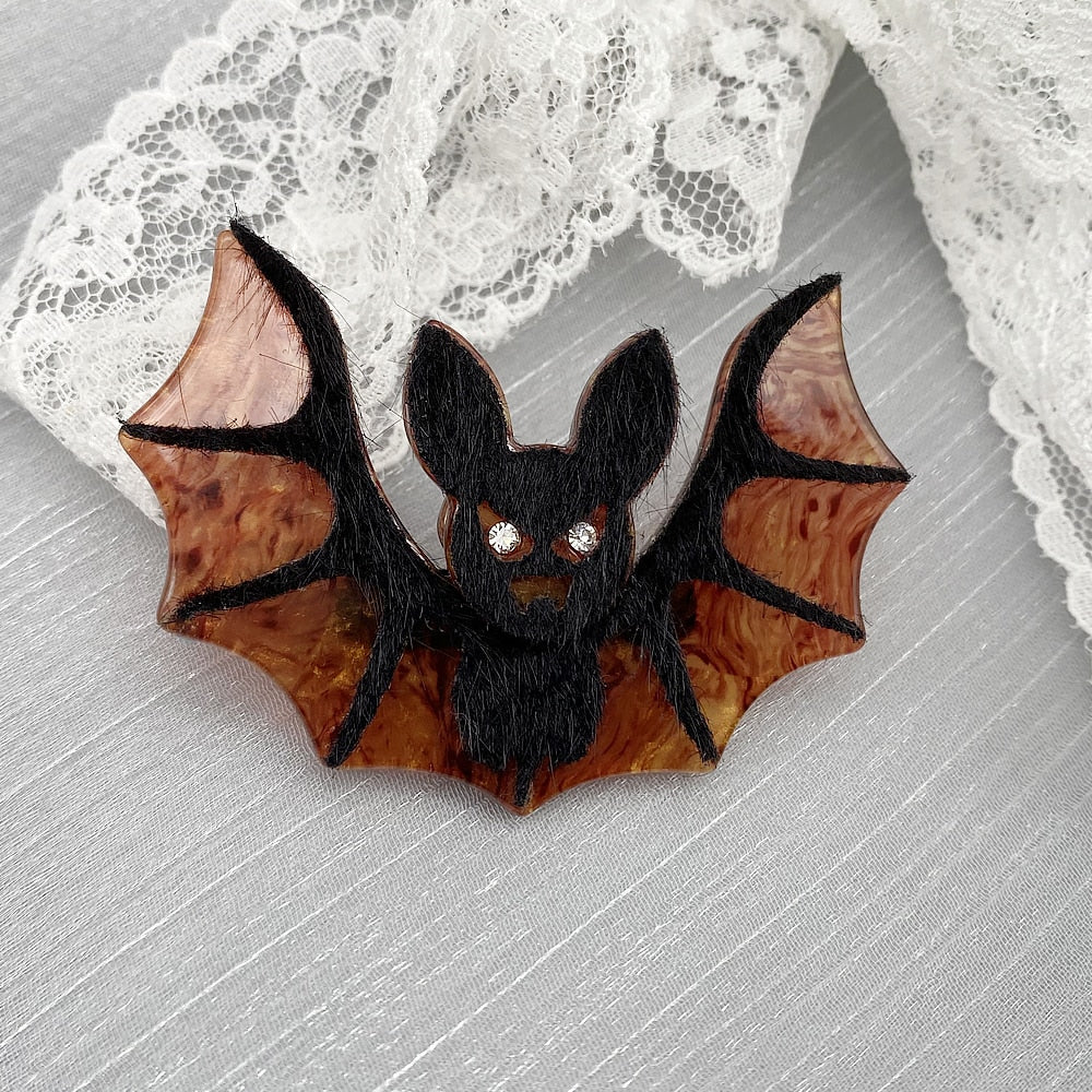 Woodland Badass Bat Acrylic Brooch